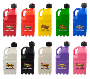 10 Sunoco Race fuel jugs in different colors